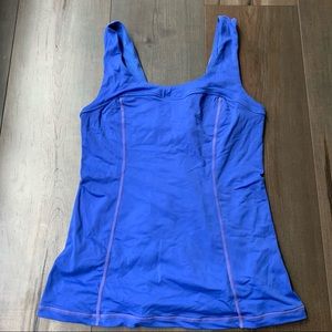 Lululemon Blue Tank with pleated back